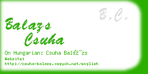 balazs csuha business card